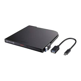 【中古】BUFFALO USB3.1(Gen1)ポータブルDVD Type-C/再生・書込みソフト添付 DVSM-PTC8U3-BKA