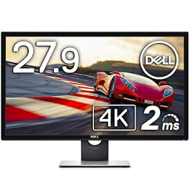 【中古】Dell ゲーミングモニター 27.9インチ 2ms/スリムベゼル/4K/TN 非光沢/フリッカーフリー/スピーカ内蔵/DP,mDP,HDMIx2/3年保証 S2817Q