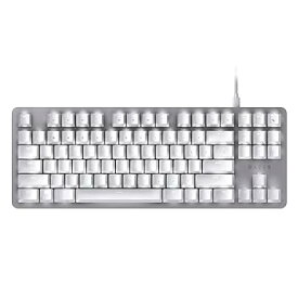 【中古】Razer Blackwidow Lite Mercury 静音メカニカルゲーミングキーボード (ホワイト) 生産性を高めるホワイトLEDバックライト付 オレンジスイッチ(サ