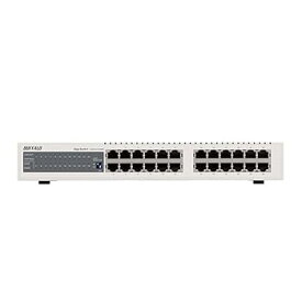 【中古】バッファロー 24ポート スイッチングハブ Giga 金属筺体 電源内蔵 ファンレス 壁掛け ループ検知 LSW5-GT-24NSR