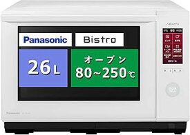 【中古】パナソニック カウンタートップ ビストロ スチーム オーブンレンジ 26L 液晶タッチパネル ホワイト NE-BS658-W