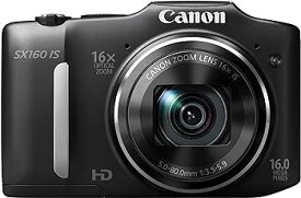 【中古】Canon デジタルカメラ PowerShot SX160IS 約1600万画素 光学16倍ズーム 単3形電池 ブラック PSSX160IS