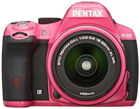 【中古】RICOH デジタル一眼レフ PENTAX K-50 DAL18-55mmWRレンズキット ピンク K-50 L18-55WR KIT PINK 10983