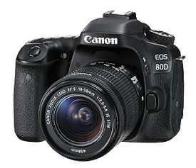 【中古】Canon デジタル一眼レフカメラ EOS 80D レンズキット EF-S18-55mm F3.5-5.6 IS STM 付属 EOS80D1855ISSTMLK