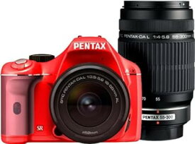 【中古】PENTAX デジタル一眼レフカメラ K-x ダブルズームキット レッド/ピンク 023