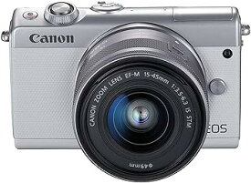 【中古】Canon ミラーレス一眼カメラ EOS M100 EF-M15-45 IS STM レンズキット(ホワイト) EOSM100WH1545ISSTMLK