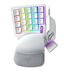 【中古】Razer Tartarus Pro Mercury White 左手キーパッド 20個のアナログ動作スイッチ ホイール付 8方向サムパッド 32キーすべてをカスタマイズ可能 【