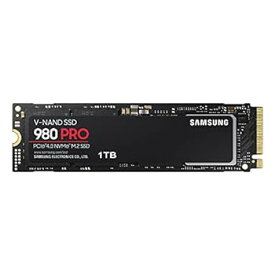 【中古】Samsung 980 PRO 1TB PCIe Gen 4.0 x4 (最大転送速度 7,000MB/秒) NVMe M.2 (2280) 内蔵 SSD MZ-V8P1T0B/EC 国内正規保証品