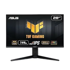 【中古 非常に良い】ASUS ゲーミングモニター TUF Gaming VG28UQL1A 28インチ/4K/144Hz/HDMI 2.1,DP/IPS/1ms/ PS5/ファイナルファンタジーXIV推奨モニター/国内正規