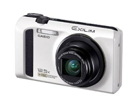 【中古】CASIO デジタルカメラ EXILIM ホワイト EX-ZR100WE