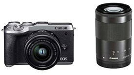 【中古】Canon ミラーレス一眼カメラ EOS M6 Mark II ダブルズームキット シルバー EOSM6MK2SL-WZK