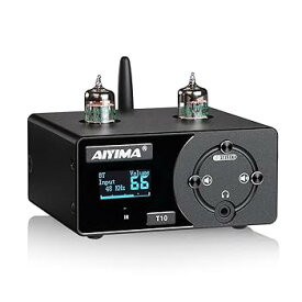【中古】AIYIMA TUBE-T10 Bluetooth 5.0 Jan5654 TUbe 真空管プリアンプ ステレオDC12V オーディオンプリアンプ高音と低音調整ホームシアター