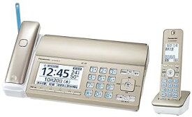 【中古】［非常に良い］パナソニック デジタルコードレスFAX 子機1台付き 迷惑電話相談機能搭載 「温度・湿度アラーム」搭載 見てから印刷機能 シャンパンゴールド KX-P