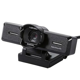 【中古】エレコム WEBカメラ UCAM-C980FBBK フルHD 30FPS 800万画素 ステレオマイク内蔵 高精細ガラスレンズ レンズフード付 ケーブル長1.5m ブラック