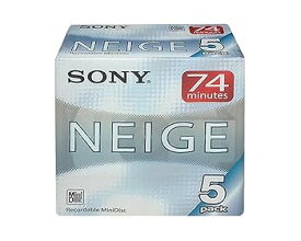 【中古】［非常に良い］SONY 録音用MD(ミニディスク) Neige ネージュ 74分 5枚 5MDW74NEB