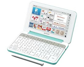 【中古】シャープ カラ―電子辞書 Brain 中学生モデル グリーン系 PW-SJ4-G