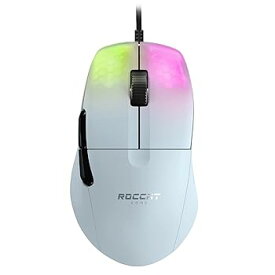 【中古】ROCCAT ゲーミングマウス Kone Pro 有線 ホワイト/白 光学式/19K/オプティカルスイッチ/サイドボタン/軽量66g/PTFE/Reflex/RGB ドイツデザイン