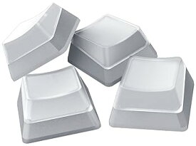 【中古 非常に良い】Razer Phantom Keycap Upgrade Set (White) 交換用キーキャップ US/UKレイアウト用 半透明プディングデザイン LEDのオンオフで刻印と無刻印を切
