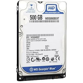 【中古】WESTERN DIGITAL 2.5インチ内蔵HDD Serial-ATA 5400rpm 500GB 8MB WD5000BEVT