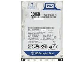 【中古】WesternDigital WD3200BEVE ScorpioBlue 2.5inch 5400rpm 320GB 8MB PATA