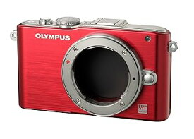 【中古】OLYMPUS ミラーレス一眼 PEN Lite E-PL3 ボディ レッド E-PL3 BODY RED