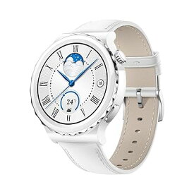 【中古】［非常に良い］HUAWEI WATCH GT 3 Pro 43mm スマートウォッチ クラシックモデル シルバー iOS/Android対応