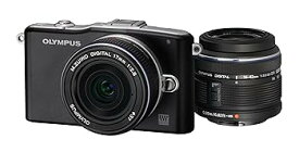 【中古】OLYMPUS ミラーレス一眼 PEN mini E-PM1 ツインレンズキット ブラック E-PM1 TKIT BLK