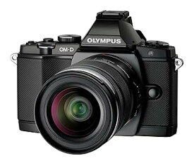 【中古】OLYMPUS ミラーレス一眼 OM-D E-M5 レンズキット ブラック 1605万画素 防塵 防滴 OM-D E-M5 LKIT BLK