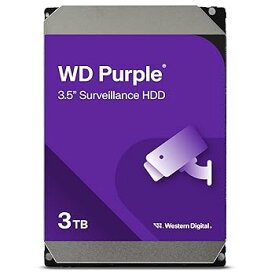 【中古】Western Digital HDD 3TB WD Purple 監視システム 3.5インチ 内蔵HDD WD30PURZ