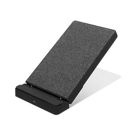 【中古】［非常に良い］オウルテック ワイヤレス充電器スタンド Qi 卓上スタンド型 急速充電対応 ファブリック調デザイン ダブルコイル STANQi(スタンチー) ブラック OW