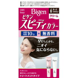 ビゲン スピィーディカラー クリーム 6 ダークブラウン (1個) 短時間でしっかり白髪染め