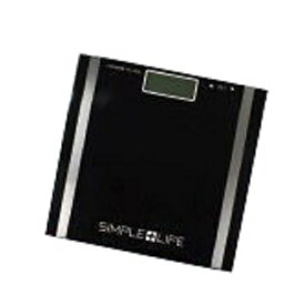 シンプルライフ 体脂肪計付きヘルスメーター カラー：ブラック (1台) シンプルデザインで使いやすく多機能
