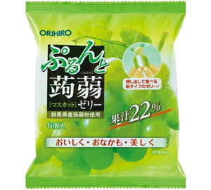 ぷるんと蒟蒻ゼリー パウチ マスカット (20g×6個) こんにゃくゼリー
