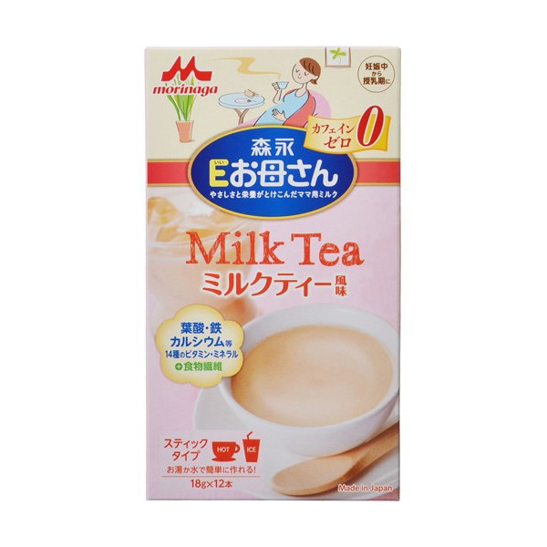 【森永乳業】ペプチドミルク Eお母さん ミルクティー風味(18g×12本入)マタニティ食品 ノンカフェイン【A】