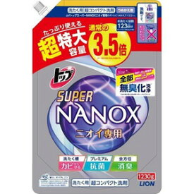 【※ nk】 トップ スーパーナノックス ニオイ専用 つめかえ用 超特大容量 (1230g) 洗濯洗剤 液体