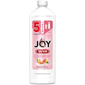 ジョイ JOY W除菌 食器用洗剤 ピンクグレープフルーツ 特大 詰替 約5回分 (670ml) 食器用洗剤