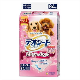 【J】 ユニ・チャーム デオシート 小型犬用 フローラルシャボンの香り レギュラー (84枚) ペットシーツ