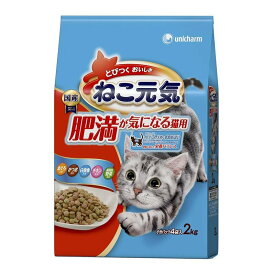 【J】 ねこ元気 肥満が気になる猫用 まぐろ・野菜・白身魚・チキン入り (2kg) キャットフード ドライ 猫用 ペット