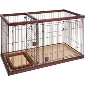 ペティオ トイレのしつけが出来る ドッグルームサークル ブラウン レギュラー (1台) 犬用 サークル