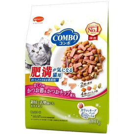 【J】 コンボ キャット 肥満が気になる猫用 まぐろ味・かつお節・かつおチップ添え (600g) キャットフード