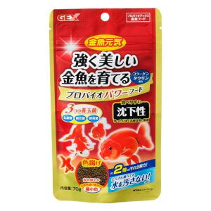 GEX ジェックス 金魚元気 プロバイオ パワーフード 沈下性 (70g) 観賞魚フード