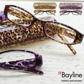 Bayline/ベイライン 老眼鏡 おしゃれ シニアグラス ギフト リーディンググラス 母の日 可愛い クリア アニマル柄プラスチックケース あす楽対応 プレゼント 実用的