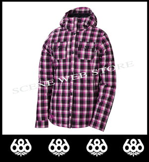 新品レンタル可【あす楽対応】スノージャケット2012-2013モデル686WmsReservedTonicInsulatedJacket(Lt.OrchidFlannel)WOMENS【シックスエイトシックス国内正規品】【送料無料】【fy16REN07】