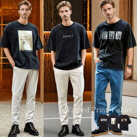 イケオジ ちょいワル おしゃれ Tシャツ メンズ 40代 50代 メンズ ファッション 半袖 ブランド 半袖Tシャツ 箔プリント ロゴ ヴィンテージ ビンテージ ユーズド 古着 カットソー クルーネック 黒 綿 シンプル 中年男性 服 春 夏