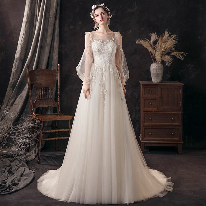 楽天市場】ウェディングドレス 花嫁 二次会 海外挙式 前撮り シンプル  