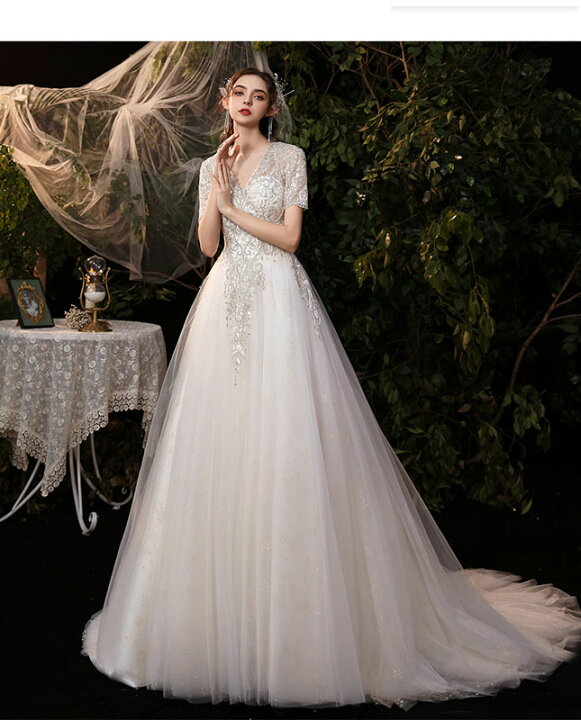 楽天市場】ウェディングドレス 花嫁 二次会 海外挙式 前撮り シンプル  