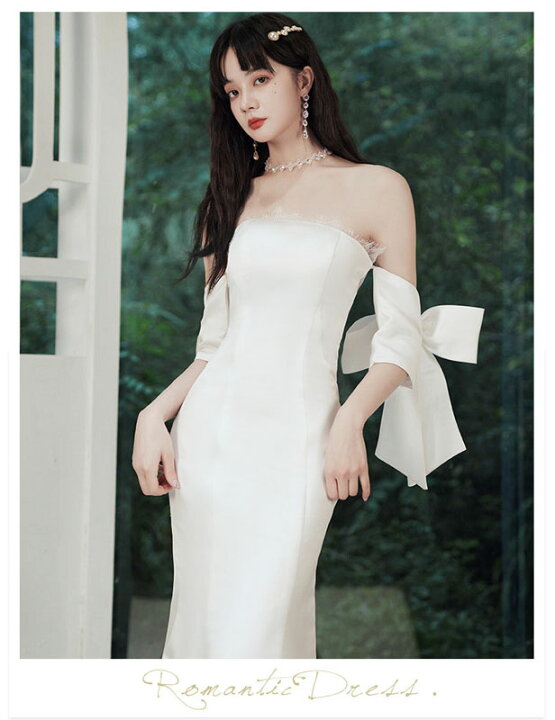 楽天市場 ウエディング ドレス Wedding Dress ウェディングドレス 話題の新作 マーメイドタイプ ウエディングドレス オフショルダーウェディングドレス トレーンドレス 前撮り 後撮り 披露宴 結婚式 演奏会 発表会 海外挙式ドレス Schik
