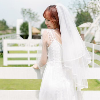 楽天市場 ロマンティック ウェディングベール レース付き 結婚式 披露宴 セミロング 手作りベール ベールダウン ベールアップ オフホワイト 美しい シンプル 優雅 ビンテージ 海外撮影 旅行結婚 撮影道具 Schik