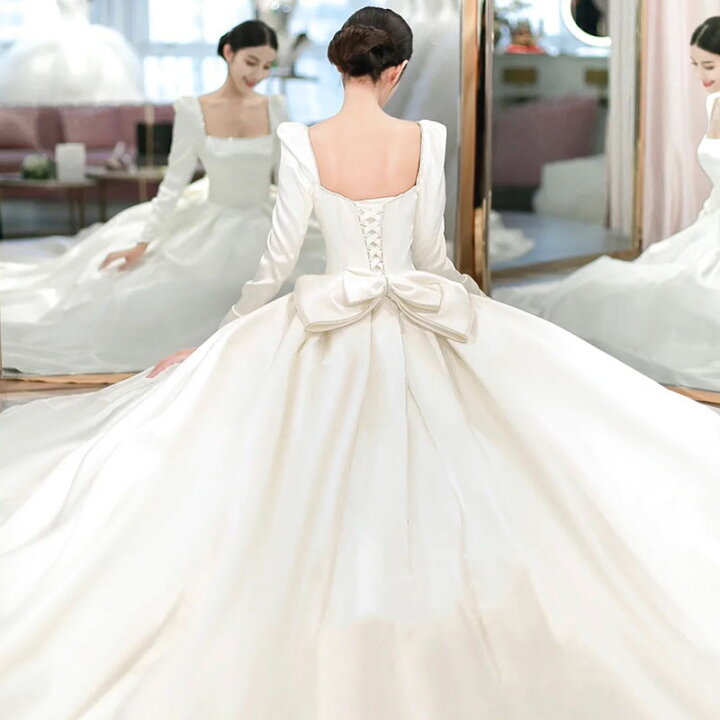 楽天市場 ウエディングドレス サテン ウェディングドレス フォーマル ドレス ロング 可愛い花嫁ドレス 結婚式披露宴演奏会ドレス ロングトレーン 長袖 旅行海撮影ワンピー 二次会パーティードレス 森系 優雅 前撮り 後撮り 結婚式 Schik 楽天市場 ウエディングドレス サテン ウェディングドレス フォーマル ドレス ロング 可愛い花嫁ドレス 結婚式披露宴演奏会ドレス ロングトレーン 長袖 旅行海撮影ワンピー 二次会パーティードレス 森系 優雅 前撮り 後撮り 結婚式 Schik