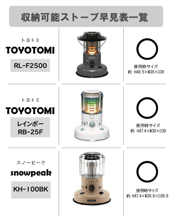 楽天市場】トヨトミストーブ ケース ストーブRL-250 アウトドア 